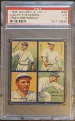 Lucas, Thevenow, Traynor, Wright #2B Baseball Cards 1935 Goudey 4 in 1 Prices