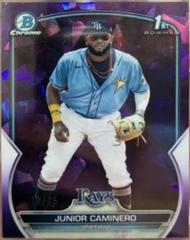 Junior Caminero [Sapphire Purple] #BCP-61 Baseball Cards 2023 Bowman Chrome Prospects Prices