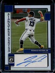 Ronald Acuna Jr. [Holo] Baseball Cards 2022 Panini Donruss Optic Signature Series Prices