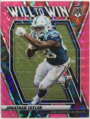 Jonathan Taylor [Pink Fluorescent] #WW-9 Football Cards 2021 Panini Mosaic Will to Win Prices