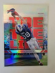 Dawson Knox [Red Zone] Football Cards 2022 Panini Score Toe the Line Prices
