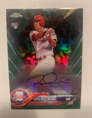 Rhys Hoskins [Green Refractor] #RA-RH Baseball Cards 2018 Topps Chrome Rookie Autograph Prices