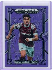 Lucas Paqueta [Purple Flood] Soccer Cards 2022 Panini Obsidian Prices