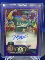 Bobby Miller [Purple Speckle] #RA-BM Baseball Cards 2023 Topps Chrome Update Rookie Autographs Prices