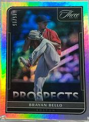 Brayan Bello [Holo Silver] #P-49 Baseball Cards 2022 Panini Three and Two Prospects Prices