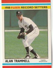 Alan Trammell #41 Baseball Cards 1988 Fleer Record Setters Prices