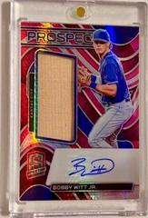 Bobby Witt Jr. [Neon Pink] Baseball Cards 2022 Panini Chronicles Spectra Prospect Jersey Autographs Prices