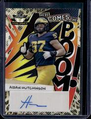 Aidan Hutchinson [Leopard] Football Cards 2022 Leaf Valiant Autographs Here Comes the Boom Prices