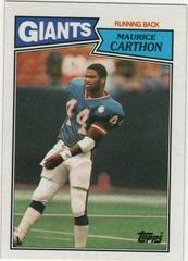 Maurice Carthon Football Cards 1987 Topps Prices