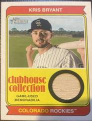 Kris Bryant Baseball Cards 2023 Topps Heritage Clubhouse Collection Relics Prices