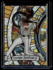 Enrique Bradfield Jr. [Mini Diamond] Baseball Cards 2023 Bowman Draft Glass Prices