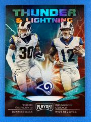 Todd Gurley, Brandin Cooks [Holo] #6 Football Cards 2019 Panini Playoff Thunder & Lightning Prices