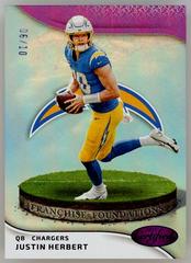 Justin Herbert [Purple] Football Cards 2023 Panini Certified Franchise Foundations Prices