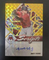 Andy Young [Holo] Baseball Cards 2022 Panini Mosaic Scripts Autographs Prices