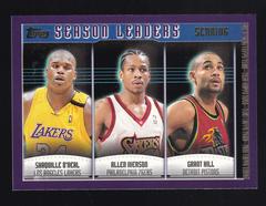 Shaquille O'Neal, Allen Iverson, Grant Hill [Scoring Leaders] Basketball Cards 2000 Topps Prices