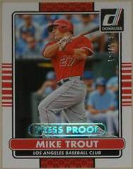 Mike Trout [Silver Press Proof] Baseball Cards 2015 Donruss Prices