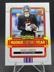 Drake London [Gold] #ROY-DLO Football Cards 2022 Panini Contenders Rookie of the Year Prices