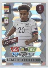 Karim Adeyemi Soccer Cards 2022 Panini Adrenalyn XL FIFA World Cup Qatar Limited Edition Prices