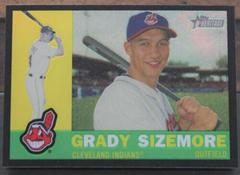 Grady Sizemore [Black Border Refractor] Baseball Cards 2009 Topps Heritage Chrome Prices