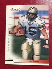 Drew Brees Football Cards 2001 Sage Prices