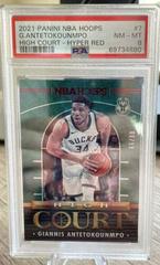 Giannis Antetokounmpo [Hyper Red] Basketball Cards 2021 Panini Hoops High Court Prices