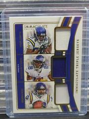 Randy Moss / Cris Carter / Justin Jefferson #1 Football Cards 2023 Panini Immaculate Triple Jersey Prices