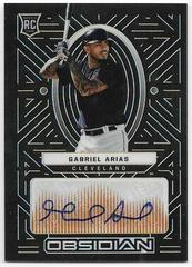 Gabriel Arias [Orange] #OA-GA Baseball Cards 2022 Panini Chronicles Obsidian Autographs Prices