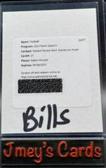 Dalton Kincaid [Hyper] #17 Football Cards 2023 Panini Spectra Radiant Rookie Patch Signature Prices