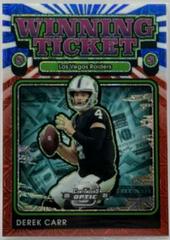 Derek Carr [Red White Blue] #WT6 Football Cards 2021 Panini Contenders Optic Winning Ticket Prices