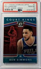 Ben Simmons [Aqua] #1 Basketball Cards 2017 Panini Donruss Optic Court Kings Prices