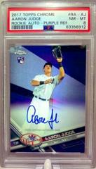 Aaron Judge [Purple Refractor] Baseball Cards 2017 Topps Chrome Rookie Autographs Prices