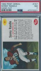Sonny Randle [Hand Cut] Football Cards 1962 Post Cereal Prices