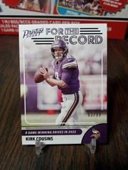 Kirk Cousins [Purple] #4 Football Cards 2023 Panini Prestige For the Record Prices