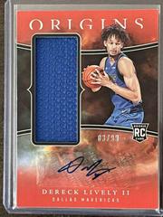 Dereck Lively II [Red] #6 Basketball Cards 2023 Panini Origins Rookie Jersey Autograph Prices