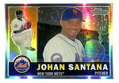 Johan Santana [Black Border Refractor] #C5 Baseball Cards 2009 Topps Heritage Chrome Prices