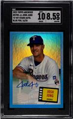 Josh Jung [Blue] #57HS-JJ Baseball Cards 2023 Topps Archives 1957 Topps Hit Stars Autographs Prices