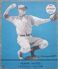 Frank Hayes [Blue Background] #13 Baseball Cards 1941 Goudey Prices
