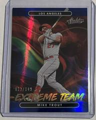 Mike Trout [Spectrum Blue] #ET-4 Baseball Cards 2022 Panini Absolute Extreme Team Prices