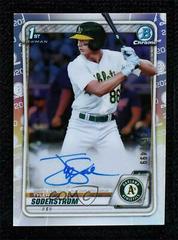 Tyler Soderstrom [Refractor] #CDA-TS Baseball Cards 2020 Bowman Draft Picks Chrome Autographs Prices