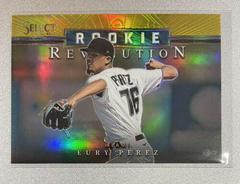 Eury Perez [Gold] Baseball Cards 2023 Panini Select Rookie Revolution Prices