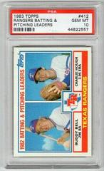 Rangers Batting [Pitching Leaders] #412 Baseball Cards 1983 Topps Prices