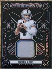 Derek Carr [Red] #AM-DCA Football Cards 2022 Panini Obsidian Atomic Material Prices