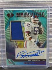 Pepper Johnson [Red] #37 Football Cards 2023 Panini Illusions Immortalized Jersey Autograph Prices