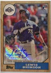 Lewis Brinson [Wood] #LB Baseball Cards 2017 Topps Update 1987 Autographs Prices