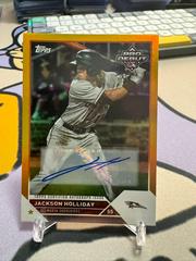 Jackson Holliday [Autograph Gold] #PD-7 Baseball Cards 2023 Topps Pro Debut Prices