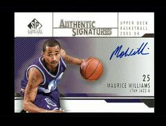 Maurice Williams #AS-MW Basketball Cards 2003 SP Signature Authentic Signature Prices