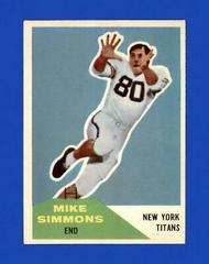 Mike Simmons Football Cards 1960 Fleer Prices
