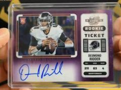 Desmond Ridder [Rookie Ticket Autograph Purple Pulsar] #114 Football Cards 2022 Panini Contenders Optic Prices