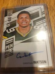 Christian Watson [Purple Ink] #PP-CW Football Cards 2022 Panini Donruss Elite Pen Pals Autographs Prices