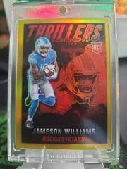 Jameson Williams [Gold] Football Cards 2022 Panini Rookies & Stars Thrillers Prices